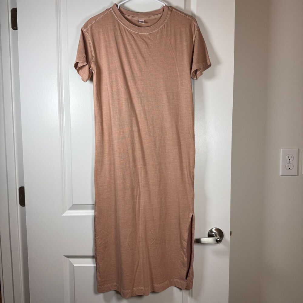Old Navy Vintage Crew Neck Maxi T-Shirt Dress Mauve Size XS
